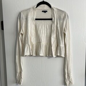 American Eagle Outfitters Cream Cardigan